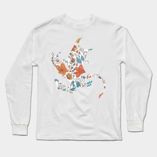 Floral Dragon - Nature Art Long Sleeve T-Shirt